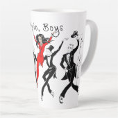 Hallo, Boys Large Latte Tasse (Rechte Ecke)