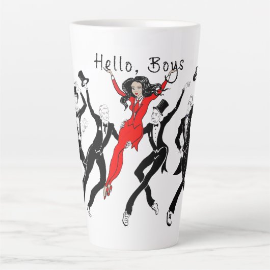 Hallo, Boys Latte Tasse (Vorderseite)