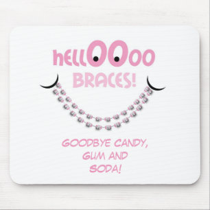 Hallo Braces Pink Orthodontist Geschenk des Patien Mousepad