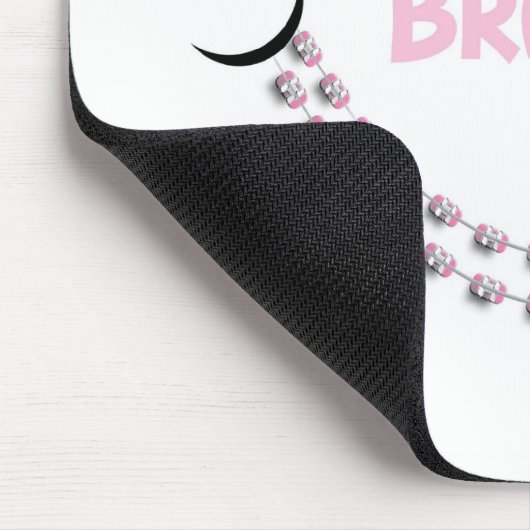 Hallo Braces Pink Orthodontist Geschenk des Patien Mousepad (Ecke)