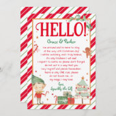 Hallo Brief aus deinem Elf-Brief Einladung (Vorne/Hinten)
