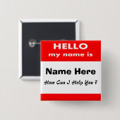 Hallo Button (Vorne & Hinten)