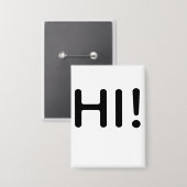 HALLO! BUTTON (Vorderseite/Rückseite)