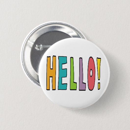 Hallo! Button (Vorne & Hinten)