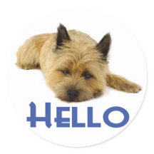 Hallo Cairn Terrier Welpe Hund Gruß Stickers
