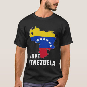 Hallo Caracas ich liebe Venezuela Karte Flagge Sto T-Shirt