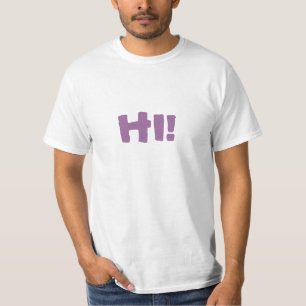 Hallo! Cartoon auf vorderem kundengerechtem T - T-Shirt