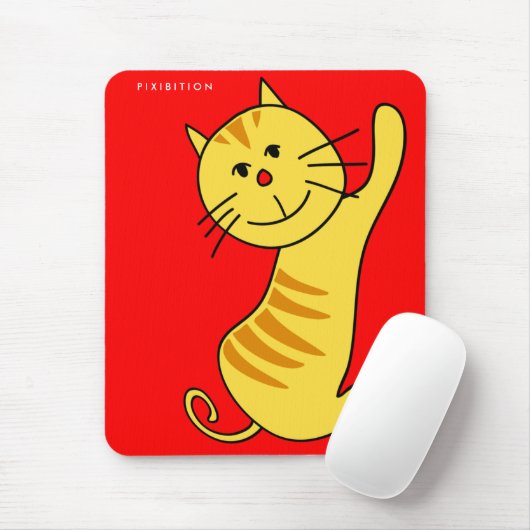 Hallo Cat Mousepad (Mit Mouse)