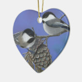 Hallo Chickadees Keramik Ornament (Links)