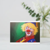 Hallo Clown Postkarte (Stehend Vorderseite)