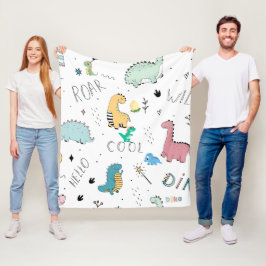 Hallo Cool Dinos Roar Fleecedecke