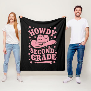 Hallo Cowboy Cowgirl 2. Klasse Zurück zur Schule Fleecedecke