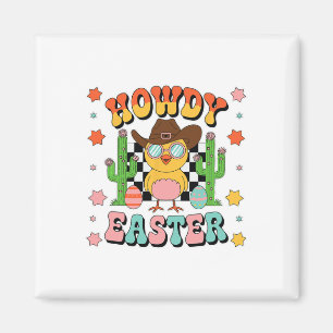 Hallo, Cowboy-Hühner finden mich Ostern Frohe Oste Magnet