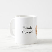 Hallo Cowgirl Pferd Kaffeetasse (Vorderseite Links)