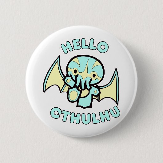 Hallo Cthulhu Button (Vorderseite)