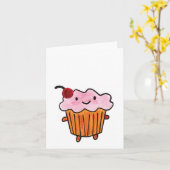 Hallo Cupcake Karte (Gelbe Blume)