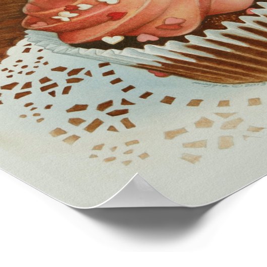 Hallo Cupcake Poster (Ecke)