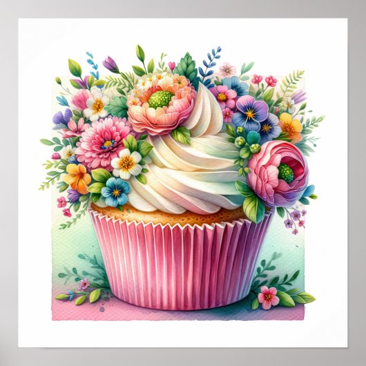 Hallo Cupcake Poster (Vorne)