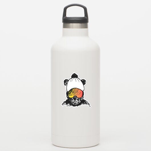 Hallo da Bear - Aufkleber (Wassserflasche)