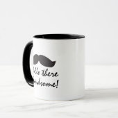 Hallo da gibt es schöne lustige Kaffee-Tasse-Desig Tasse (Vorderseite Links)