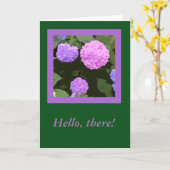"Hallo, da!" Grußkarte mit Hydrangeas Karte (Gelbe Blume)