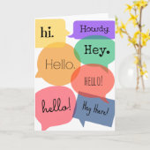 Hallo da karte (Gelbe Blume)