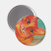 Hallo da - lustige Katze Magnet (Vorderseite/Rückseite)