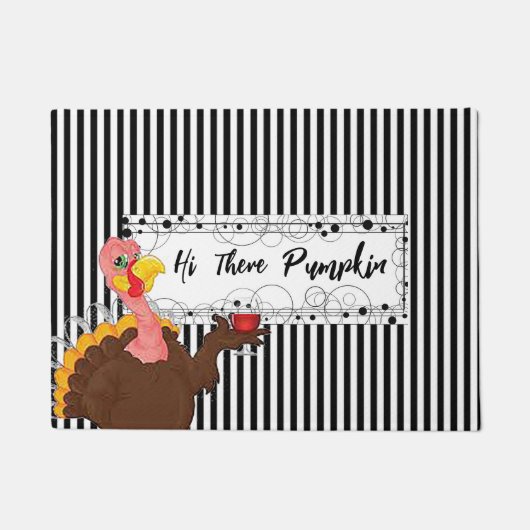 Hallo Da Pumpkin Doormat Fußmatte (Vorderseite)