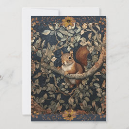 Hallo Da Red Eichhörnchen in einem Baum Einladung