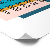 Hallo Da Typografie Grafik Design Poster (Ecke)