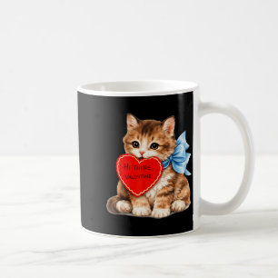 Hallo da Valentinstag Süße Katze Katzenliebe Desig Kaffeetasse