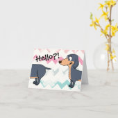 Hallo Dackel (4.25" x 5.5"), weiße Umschläge inc. Karte (Gelbe Blume)