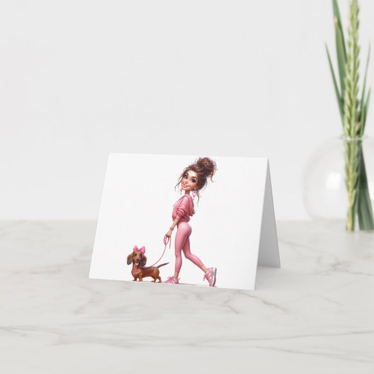 Hallo Dackel Karte (Vorderseite)