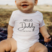 Hallo Daddy See You Balon Baby Bodysuit Baby Strampler