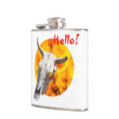 Hallo ! Dämonenschädel und Feuer Flachmann (Links)