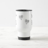 Hallo Dampfkaffee Personalisiert mit Herzen Reisebecher (Mittel)