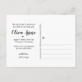 Hallo Danke, dass Sie die Ankündigung der Postkart (Rückseite)