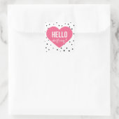 Hallo Darling Heart | Polka Dots Sticker (Tasche)