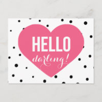 Hallo Darling | Polka Dots Grußkarte