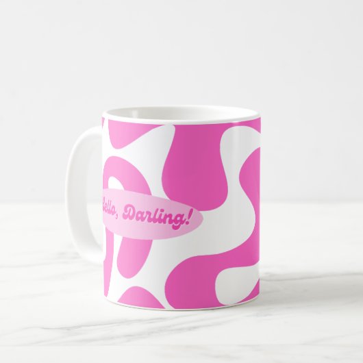 Hallo, Darling! Rosa Tasse (Vorderseite Links)