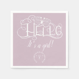 Hallo dekorative Skripte dusty blau es ist ein Mäd Serviette