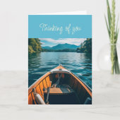 Hallo Denken Sie an Ihr Boot am See Karte (Vorderseite)