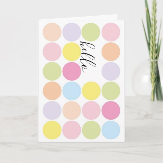 Hallo "Denken Sie an Sie" Grußkarte Karte (Vorderseite)