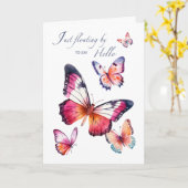 Hallo Denken Sie an Sie mit Aquarellblüten Karte (Gelbe Blume)