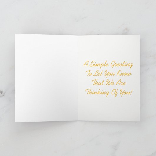 Hallo Denken Sie an Sie Rudbeckia Blume Custom Karte (Innenseite)