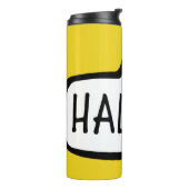 HALLO! Deutsche Gruß, Hallo-Sprechblase Thermosbecher (Nach links gedreht)