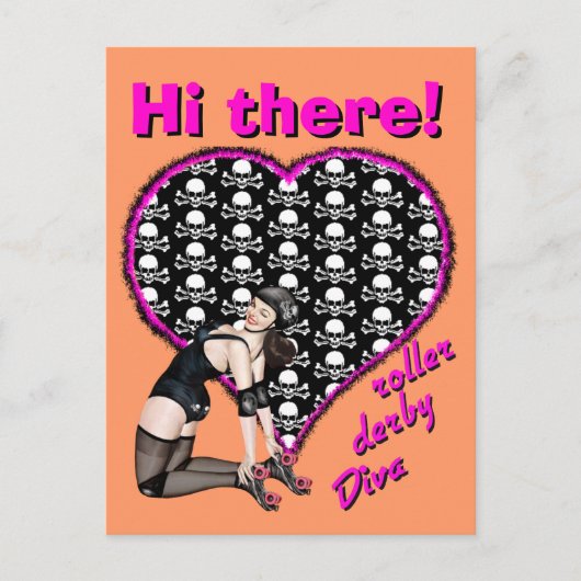 Hallo, die Rolle von Diva! Postkarte (Vorderseite)