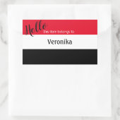 Hallo, dieses Element gehört zu Name Stickers (Tasche)