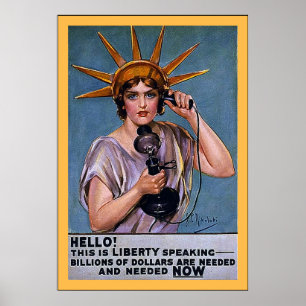 Hallo! Dieses ist Liberty~Vintage Weltkrieg 1 Poster
