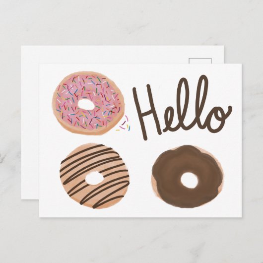 Hallo Donuts Postkarte (Vorne/Hinten)